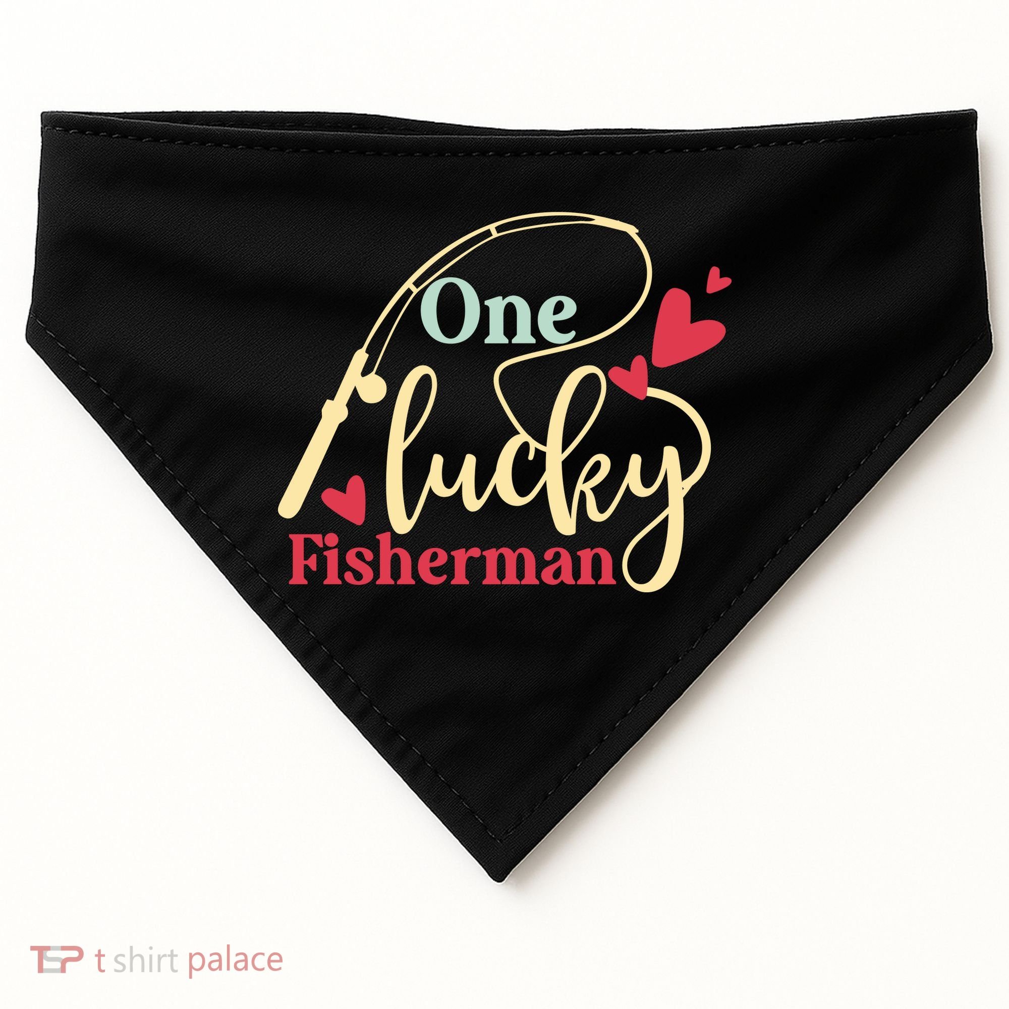 One Lucky Fisherman Matching Couples USA-Made Doggie Bandana