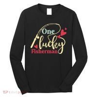 One Lucky Fisherman Matching Couples Long Sleeve Shirt thumb 0