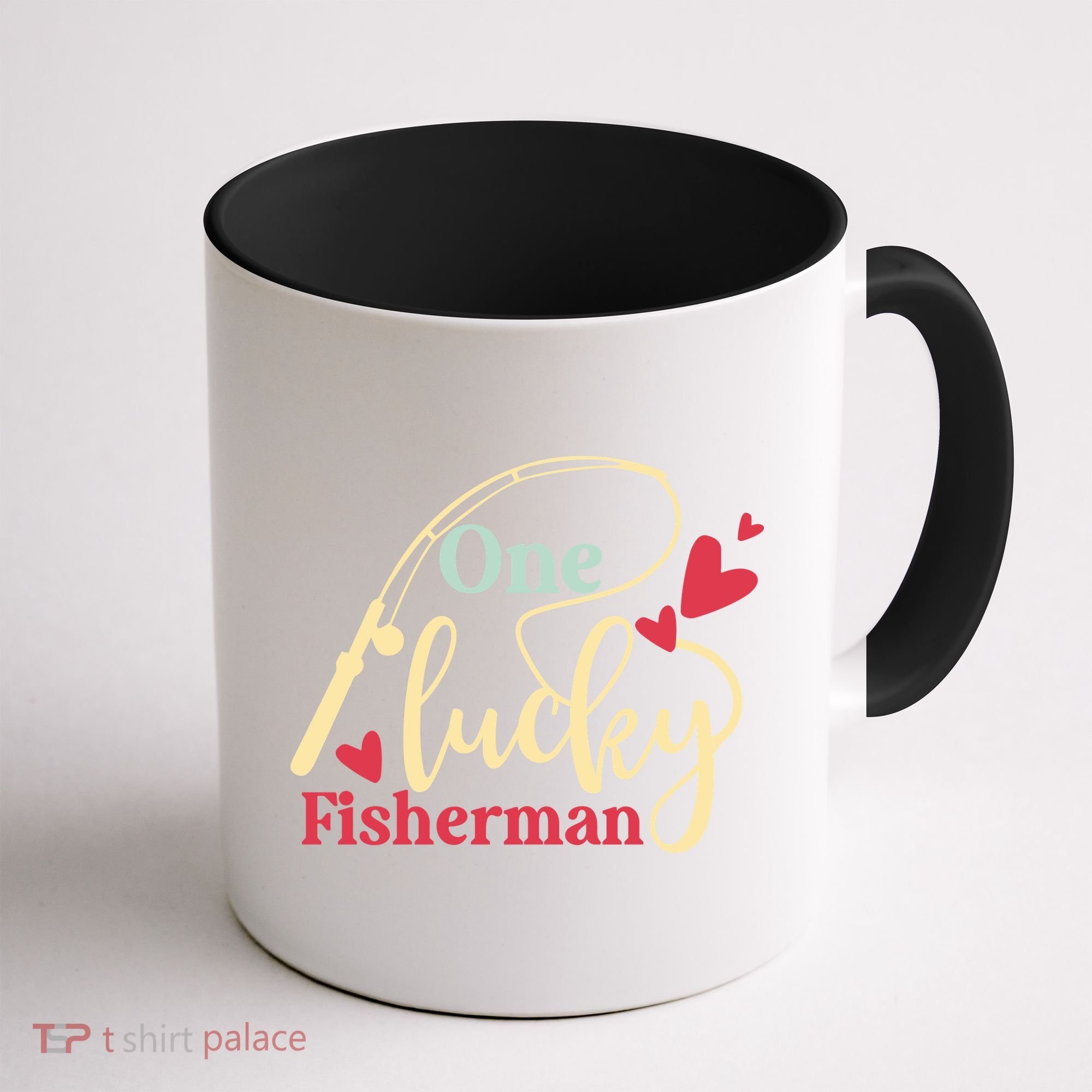 One Lucky Fisherman Matching Couples Coffee Mug