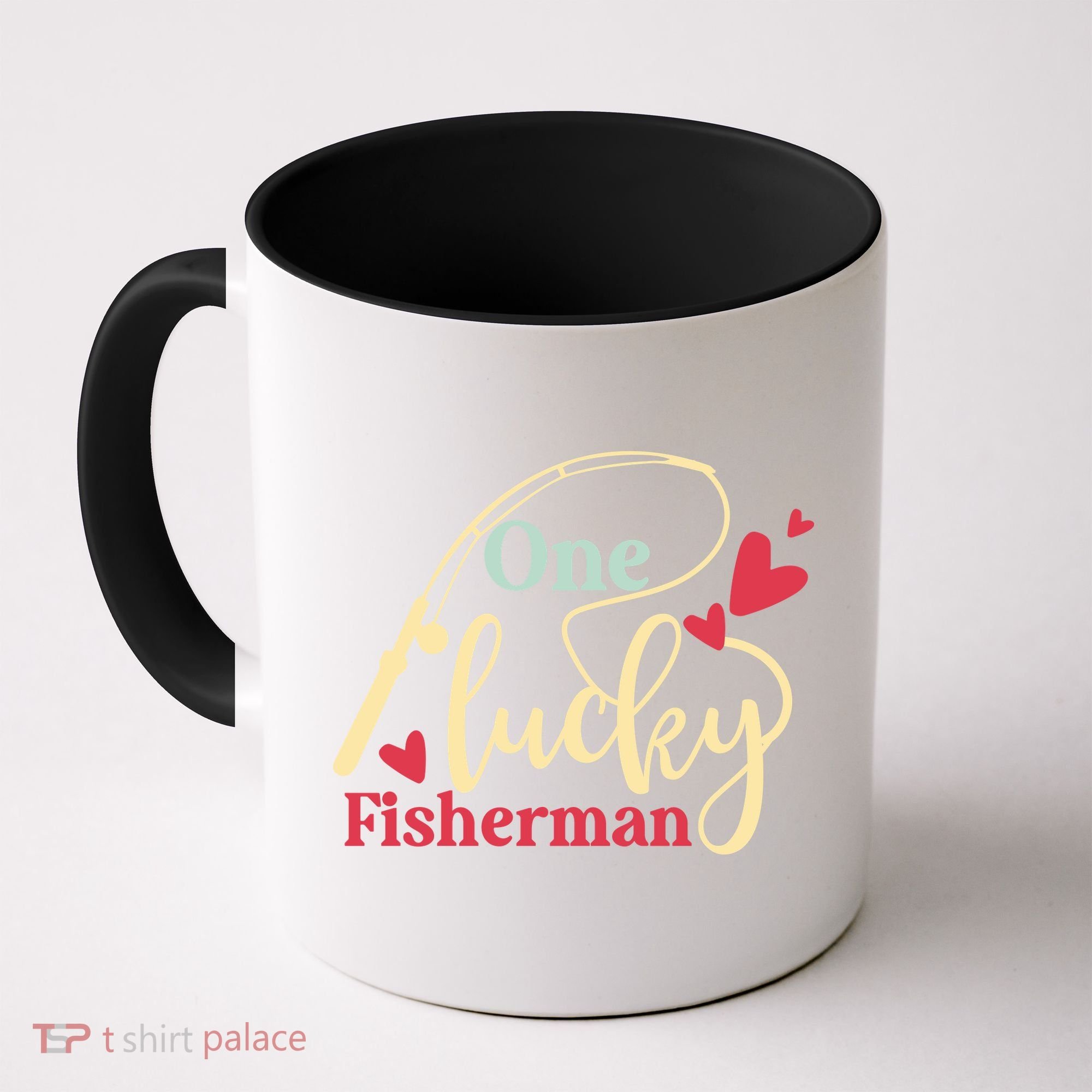 One Lucky Fisherman Matching Couples Coffee Mug