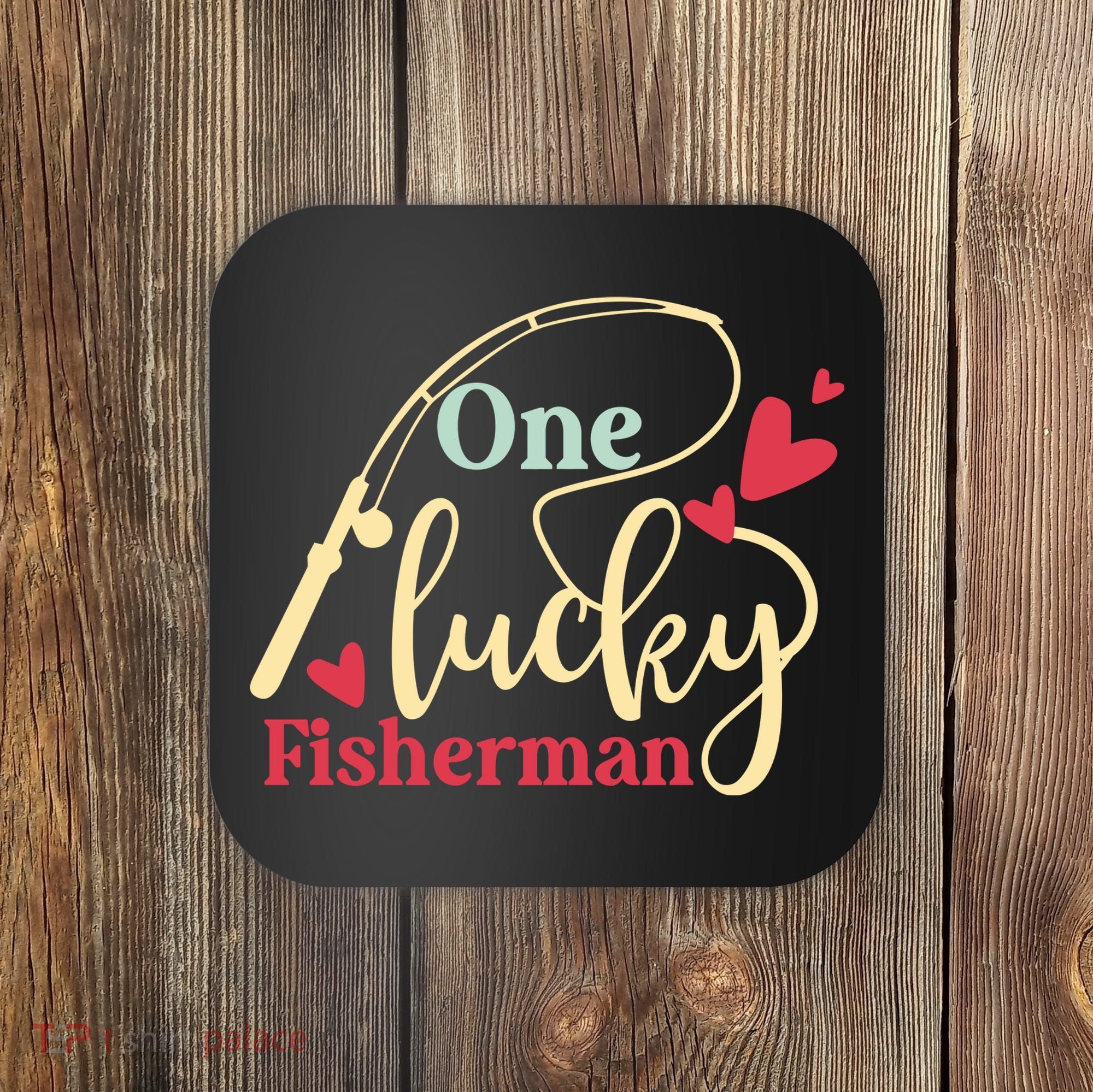 One Lucky Fisherman Matching Couples Coaster