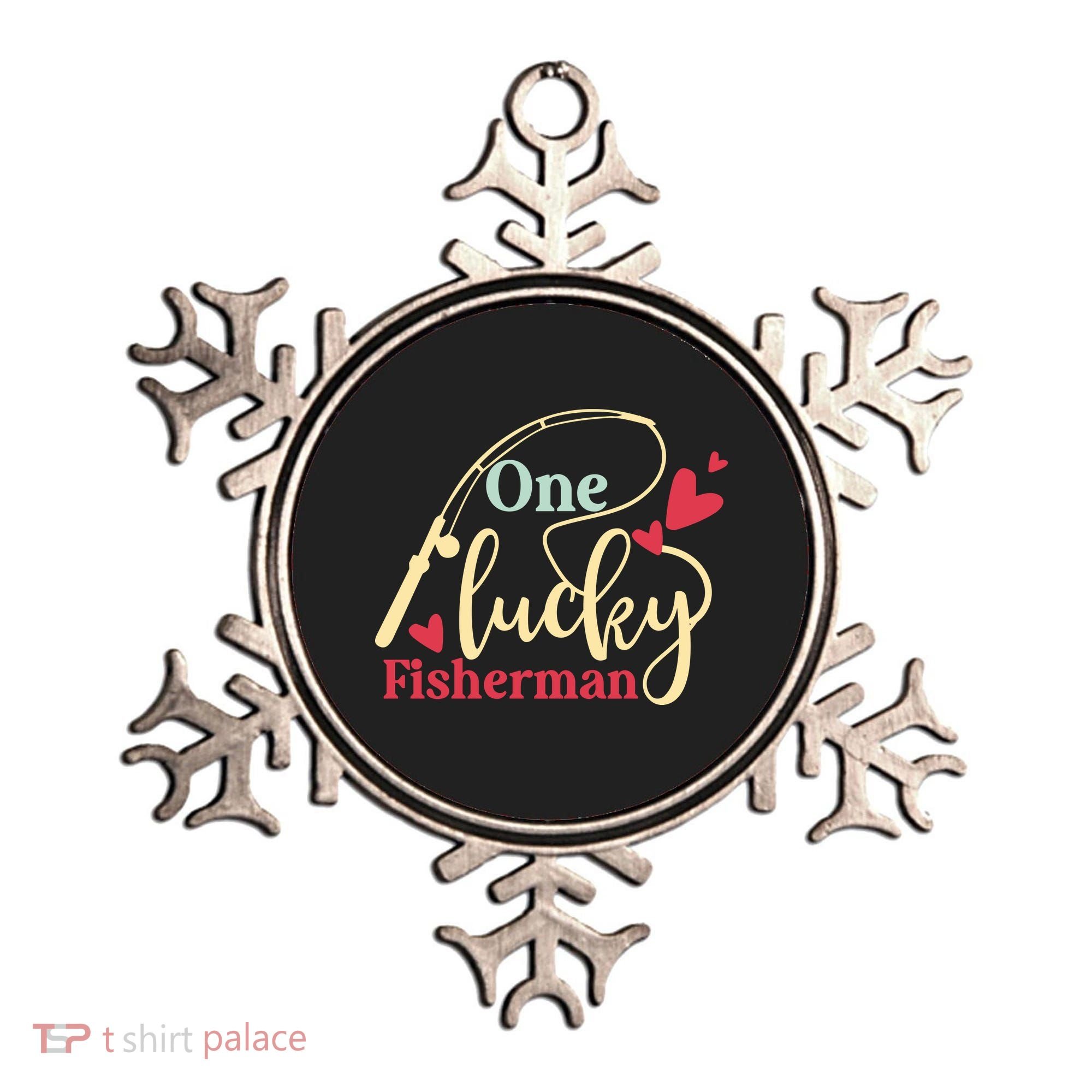 One Lucky Fisherman Matching Couples Ornament