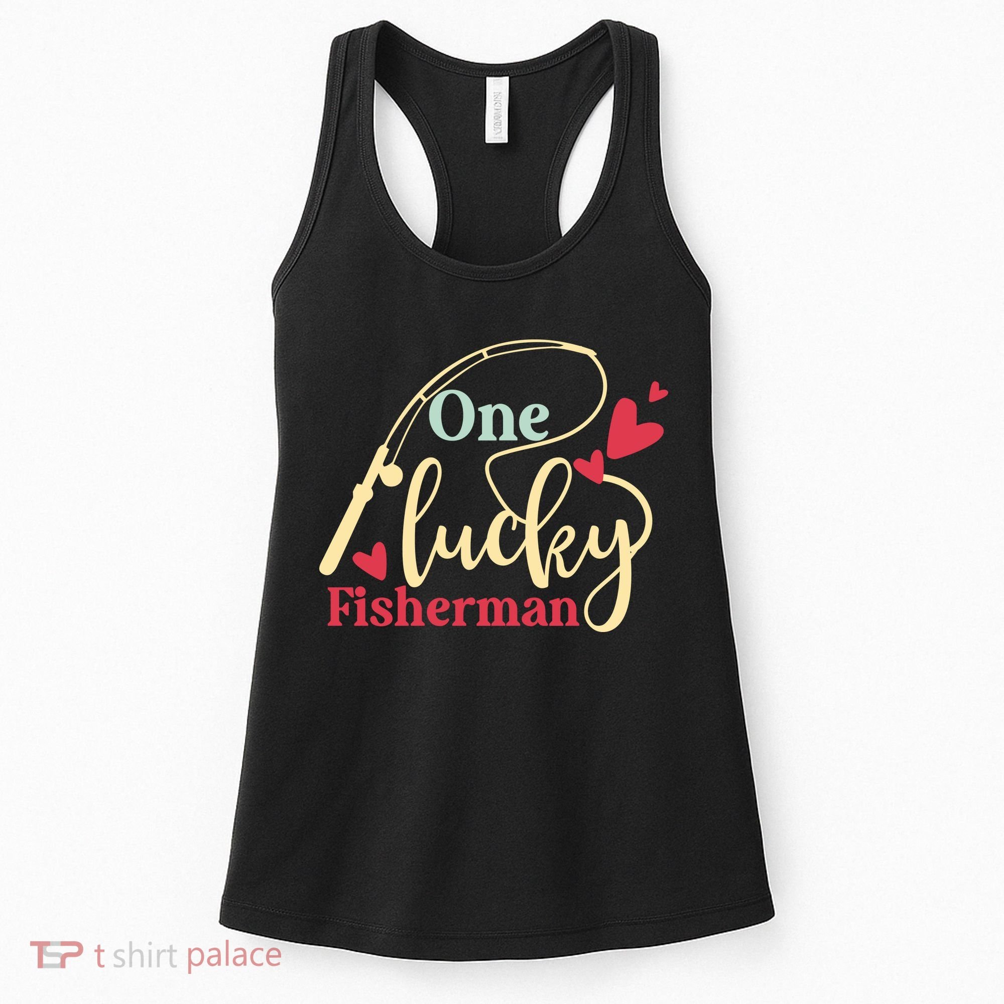 One Lucky Fisherman Matching Couples Women's Tank Top