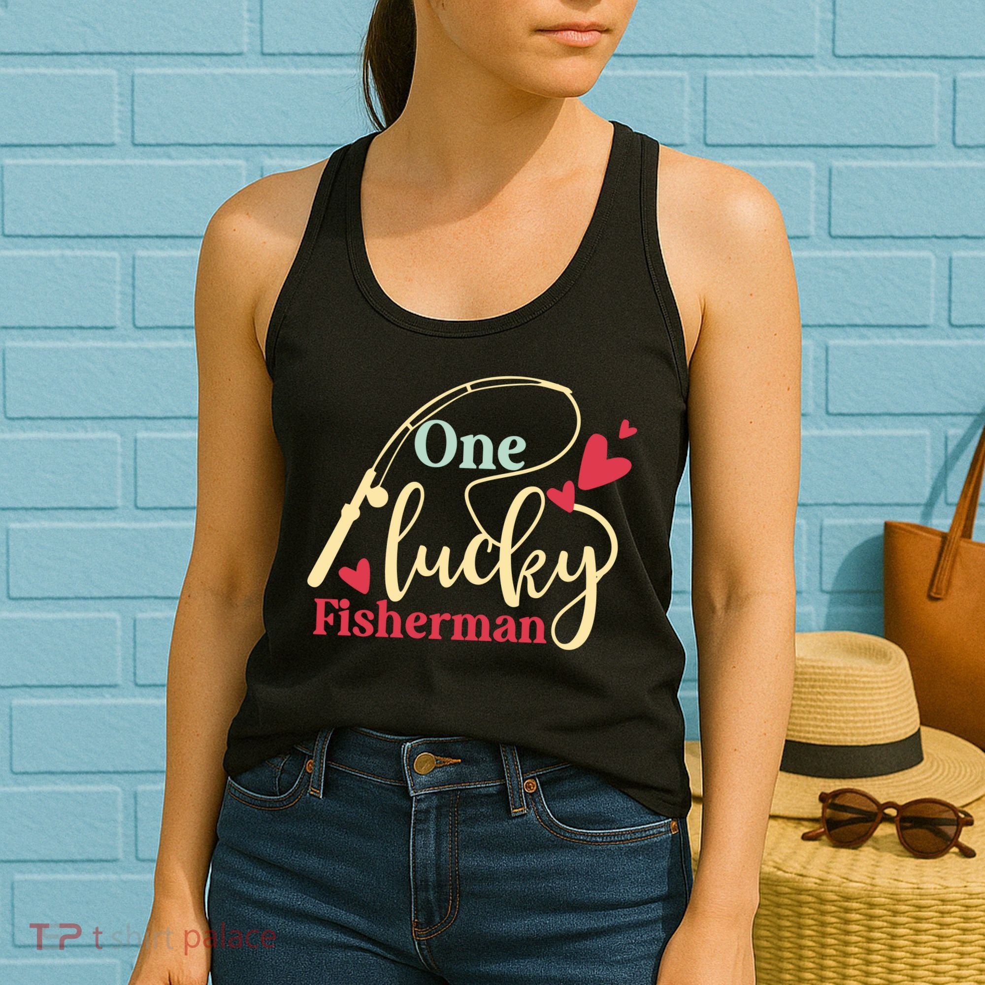 One Lucky Fisherman Matching Couples Women's Tank Top