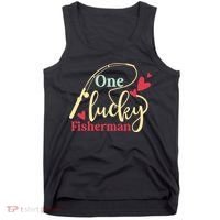 One Lucky Fisherman Matching Couples Tank Top thumb 0