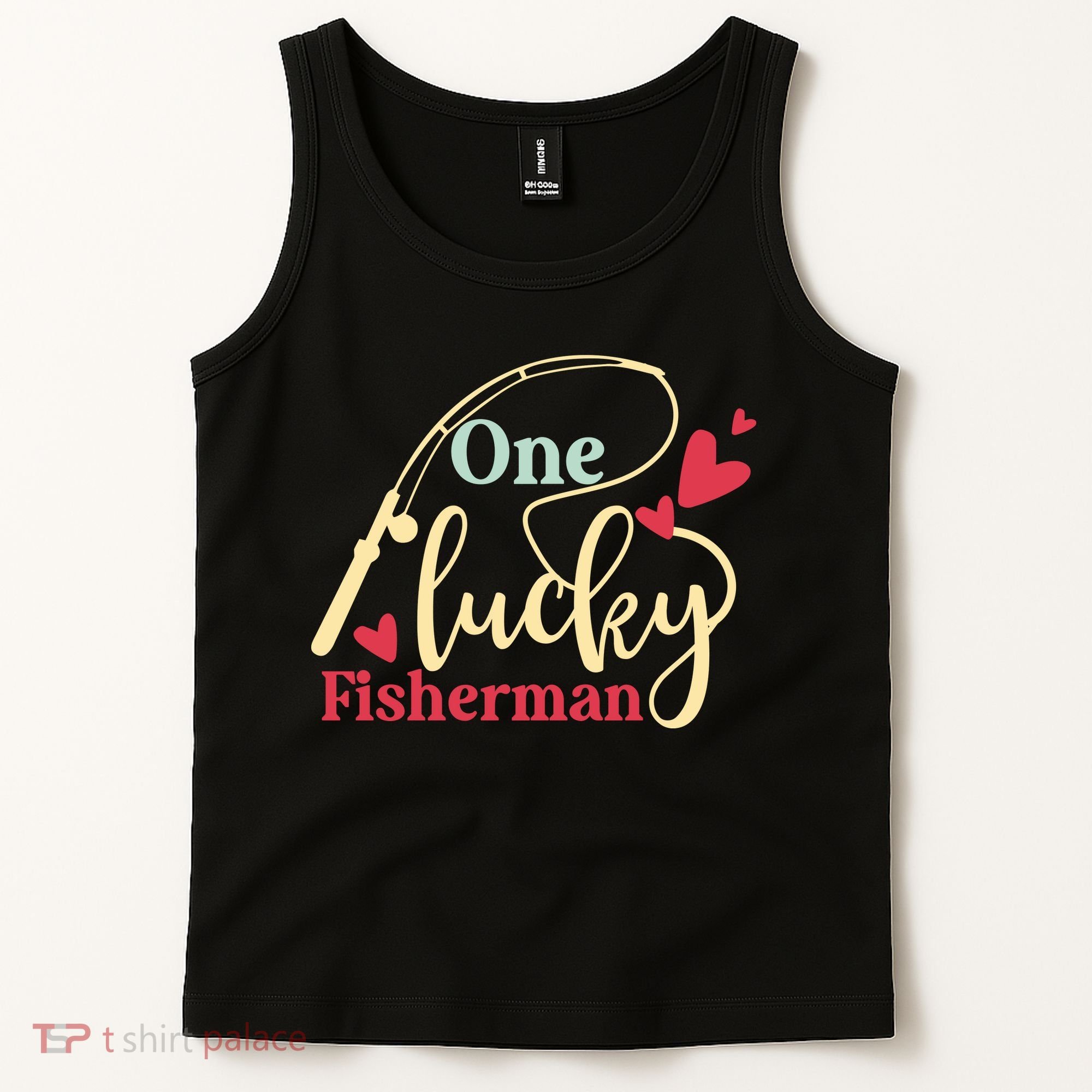 One Lucky Fisherman Matching Couples Tank Top