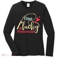 One Lucky Fisherman Matching Couples Women's Long Sleeve Shirt thumb 0