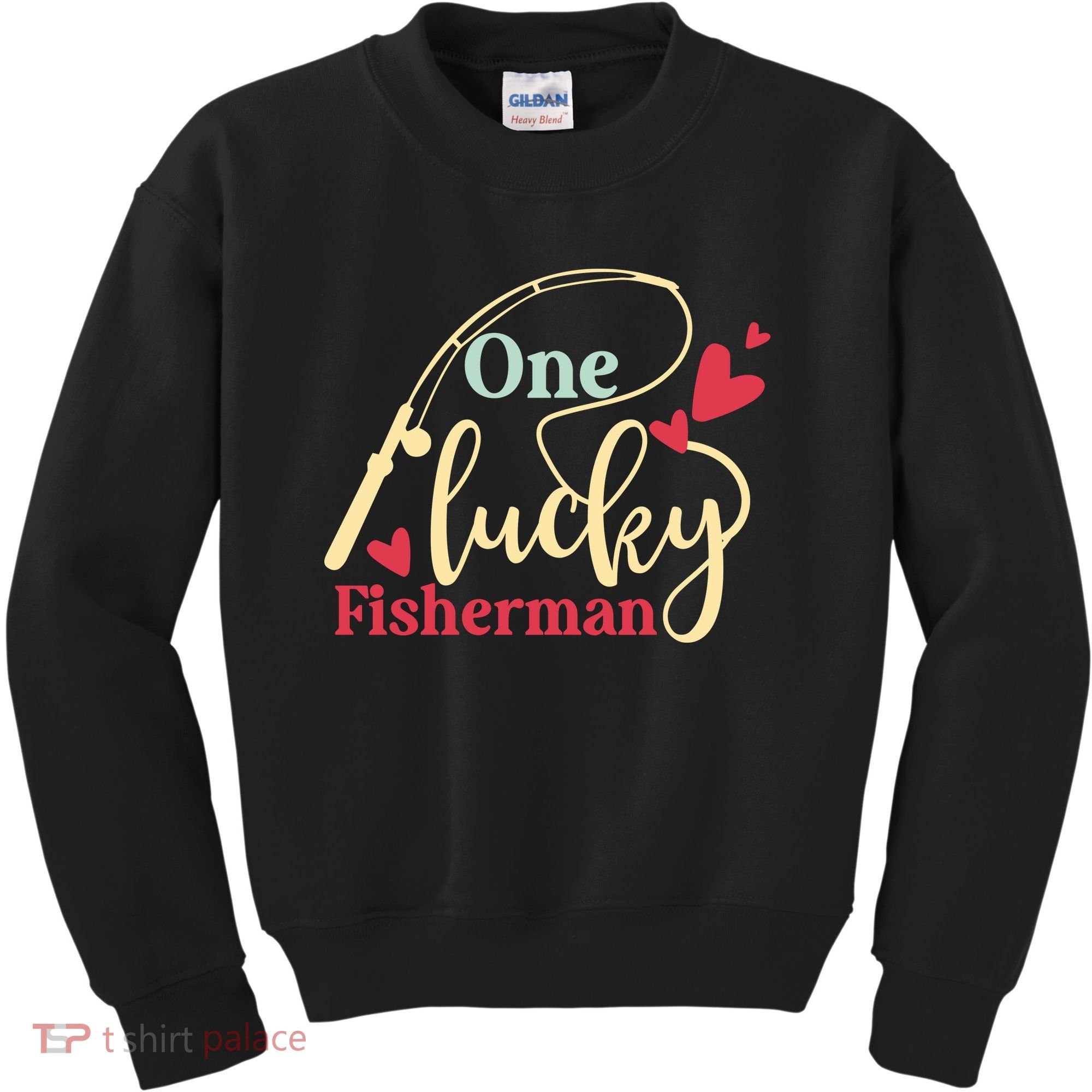 One Lucky Fisherman Matching Couples Kids Sweatshirt