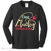 One Lucky Fisherman Matching Couples Kids Long Sleeve Shirt thumb 0