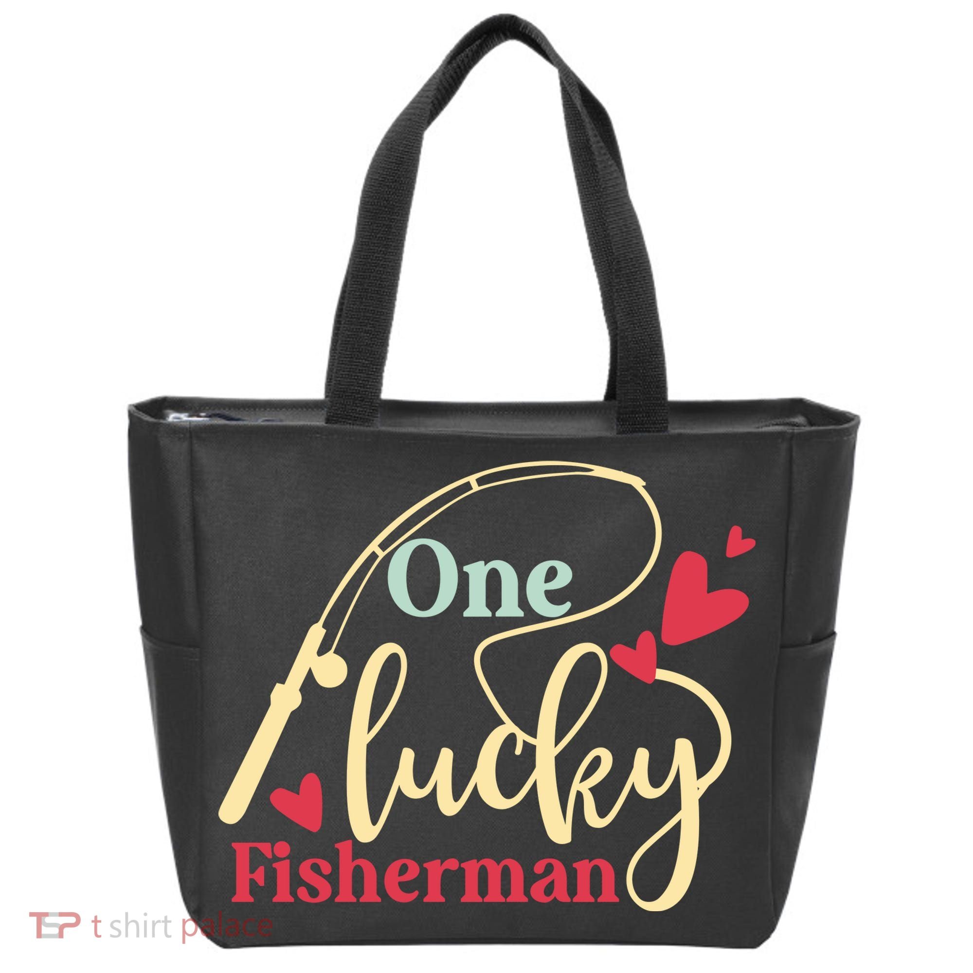 One Lucky Fisherman Matching Couples Tote Bag