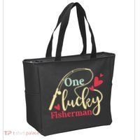 One Lucky Fisherman Matching Couples Tote Bag thumb 2
