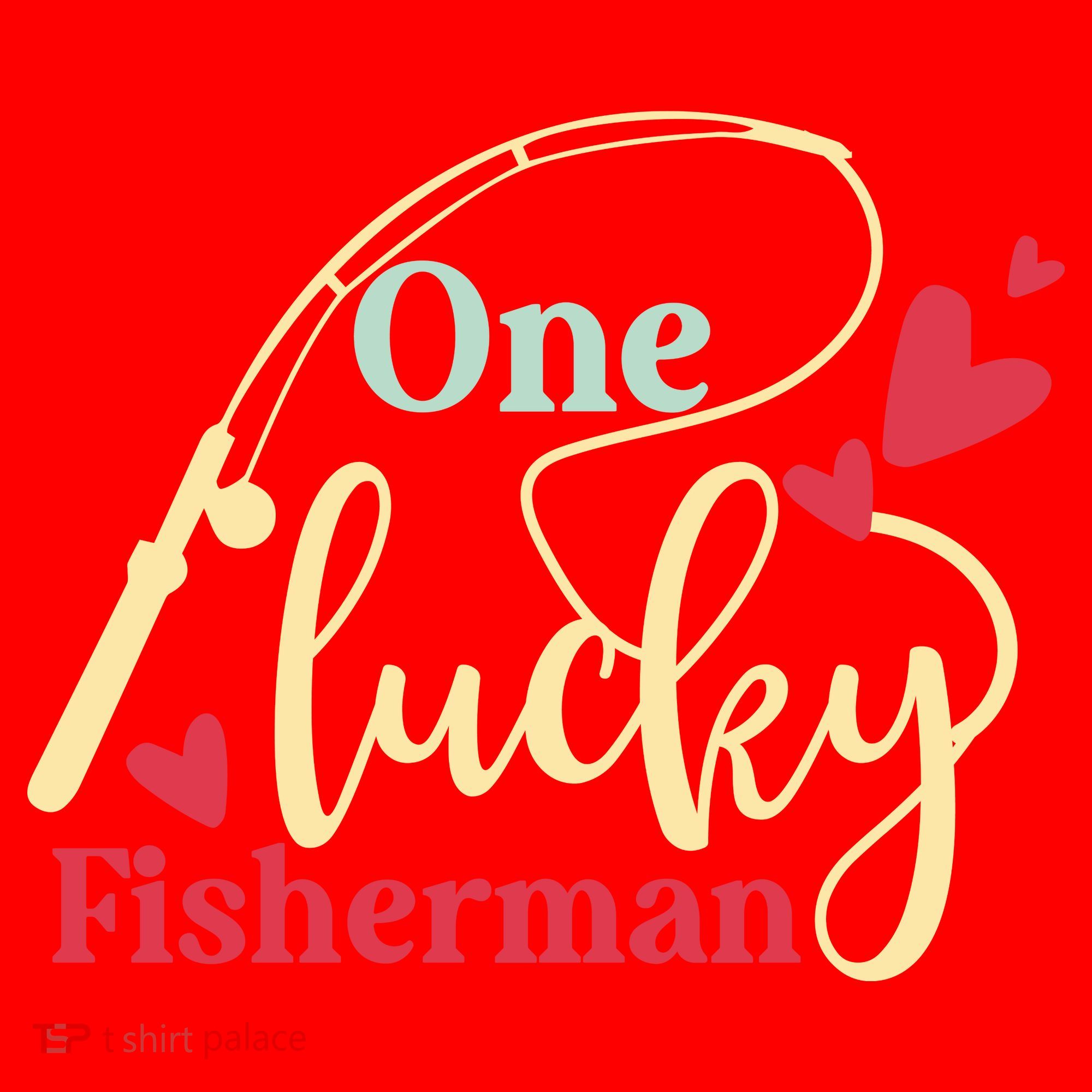 One Lucky Fisherman Matching Couples Santa Hat