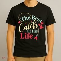 One Lucky Fisherman Matching Couples T-Shirt thumb 3