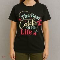 One Lucky Fisherman Matching Couples T-Shirt thumb 4