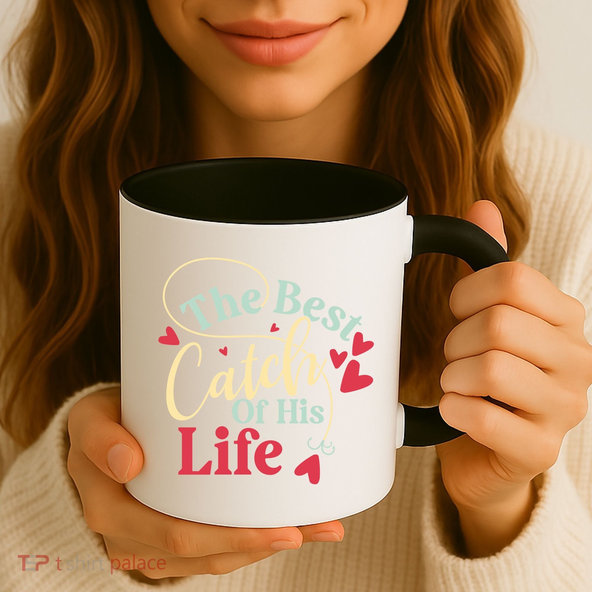 One Lucky Fisherman Matching Couples Coffee Mug