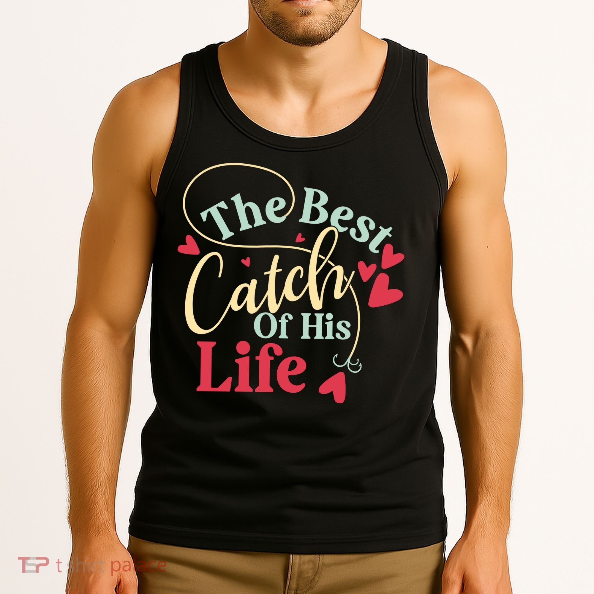 One Lucky Fisherman Matching Couples Tank Top