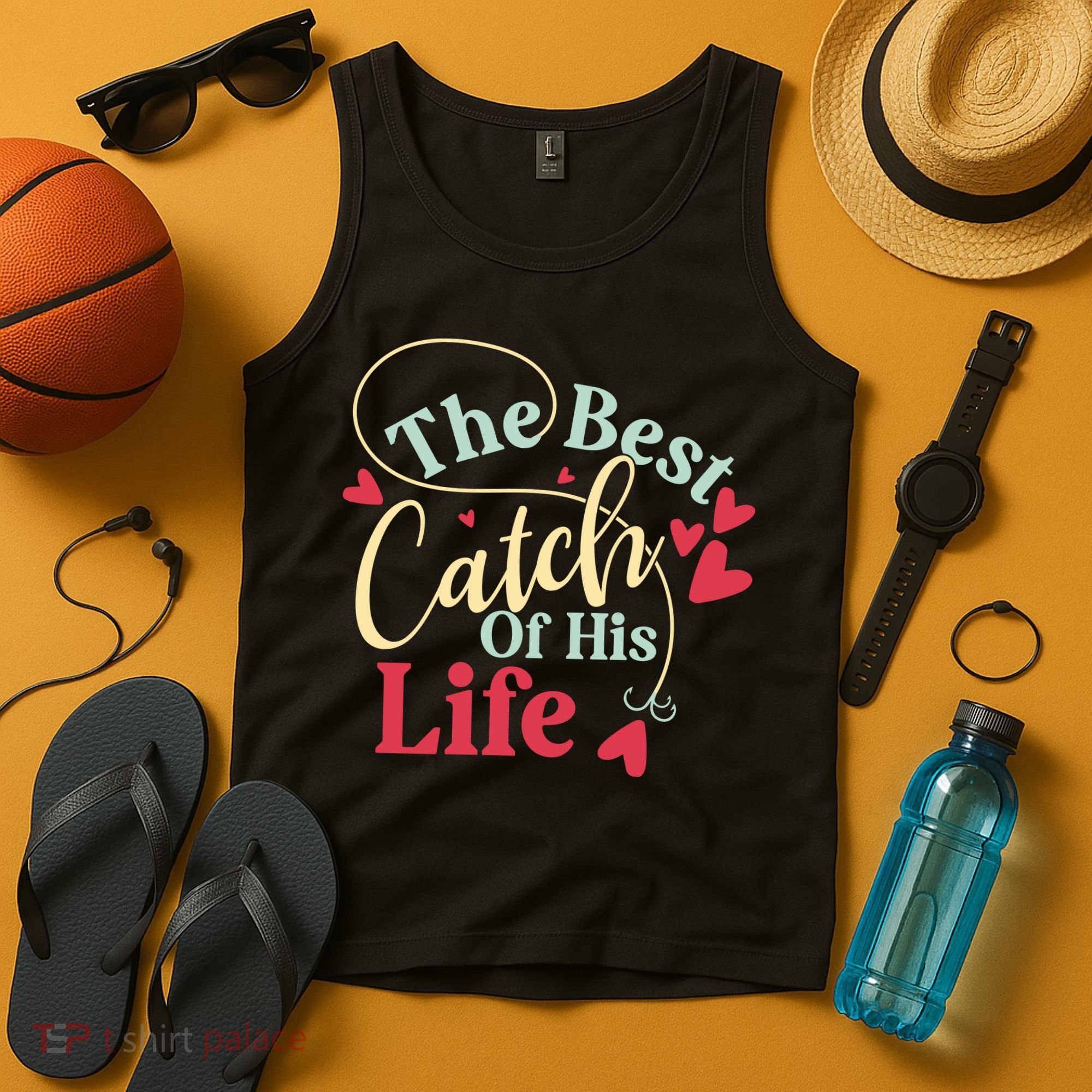 One Lucky Fisherman Matching Couples Tank Top