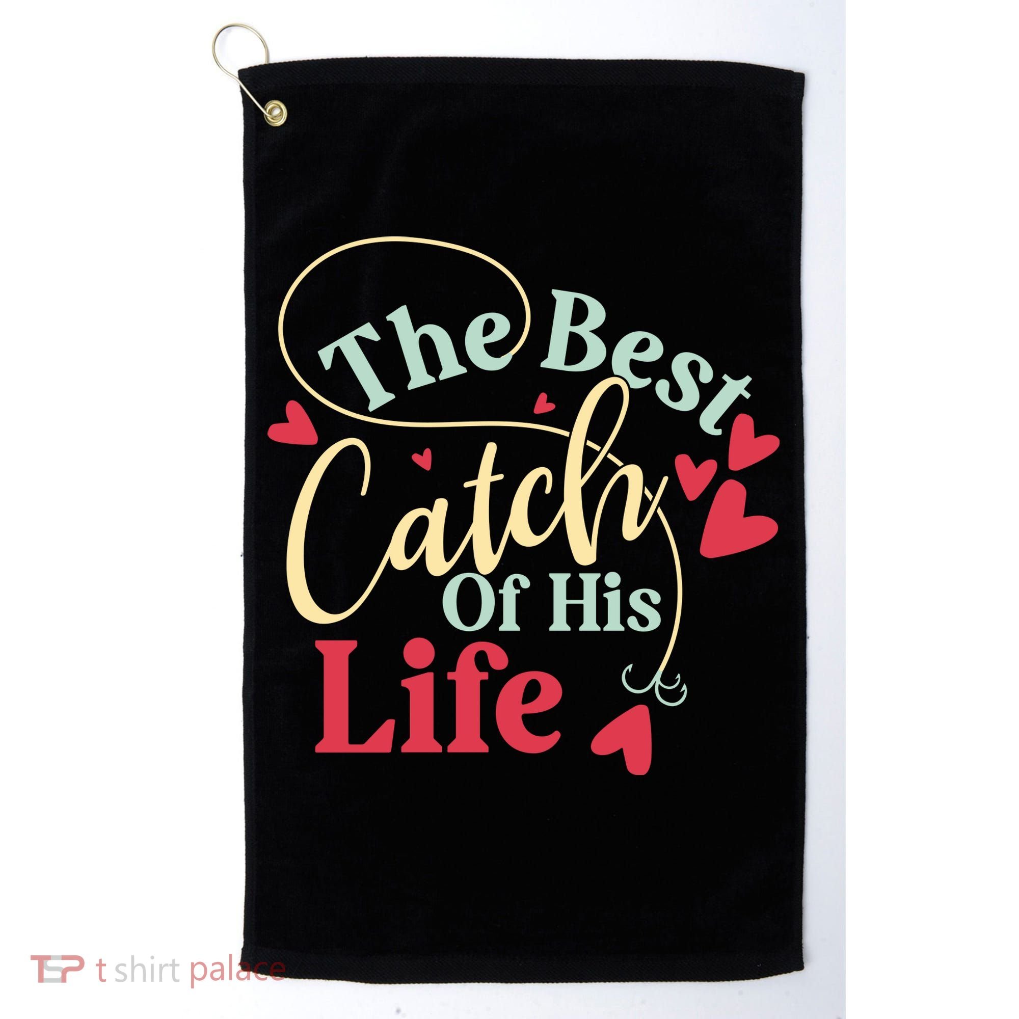 One Lucky Fisherman Matching Couples Golf Towel