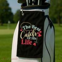 One Lucky Fisherman Matching Couples Golf Towel thumb 2