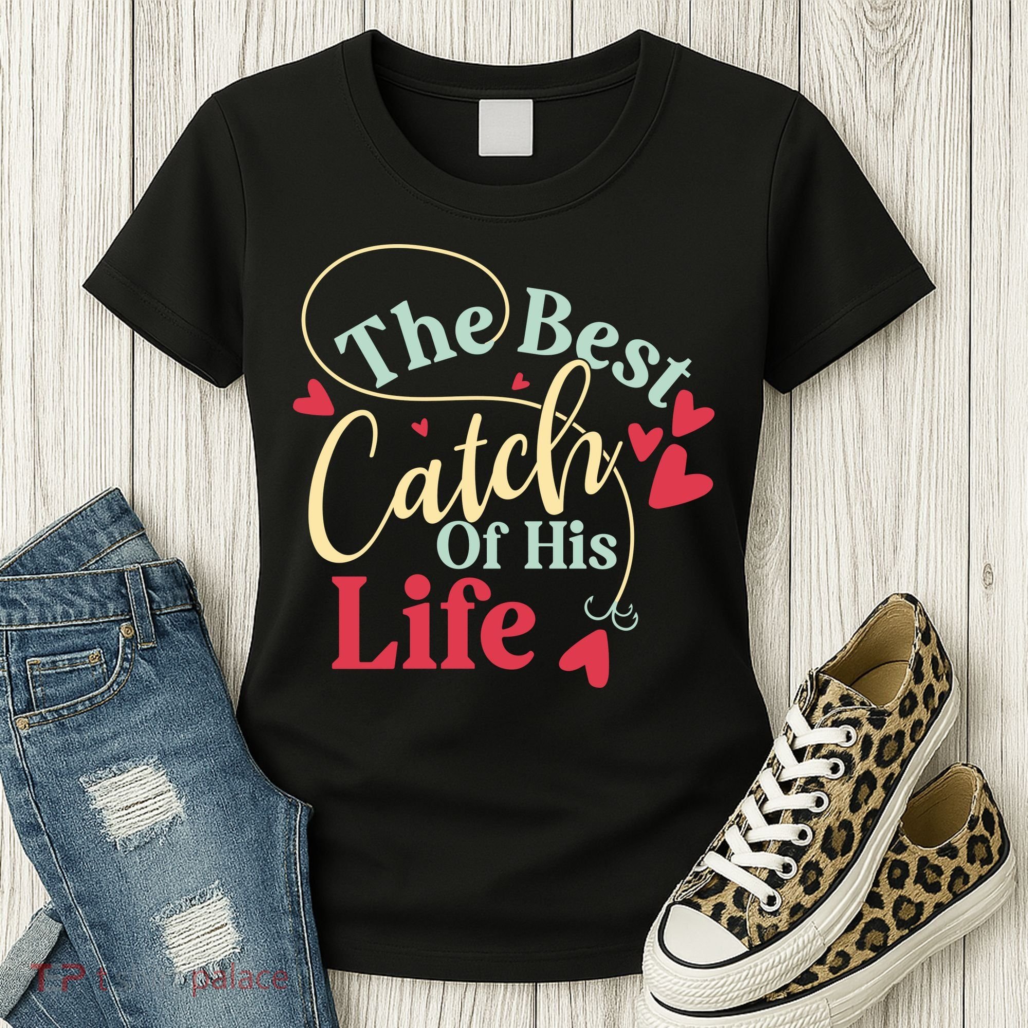 One Lucky Fisherman Matching Couples Women's T-Shirt