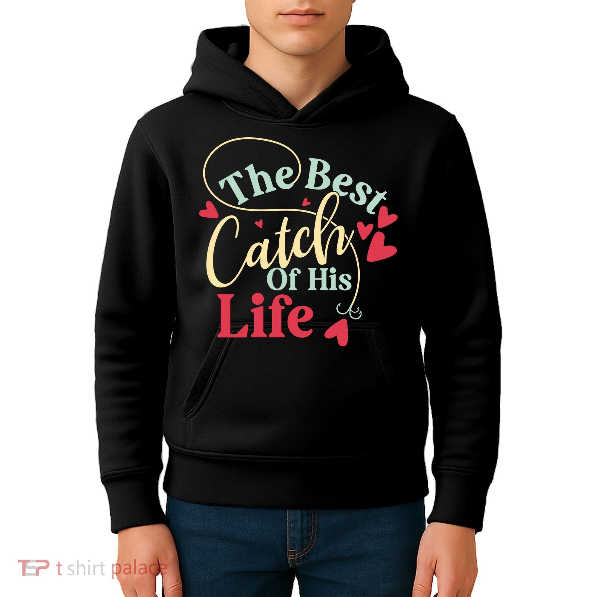 One Lucky Fisherman Matching Couples Kids Hoodie