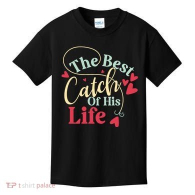 One Lucky Fisherman Matching Couples Kids T-Shirt