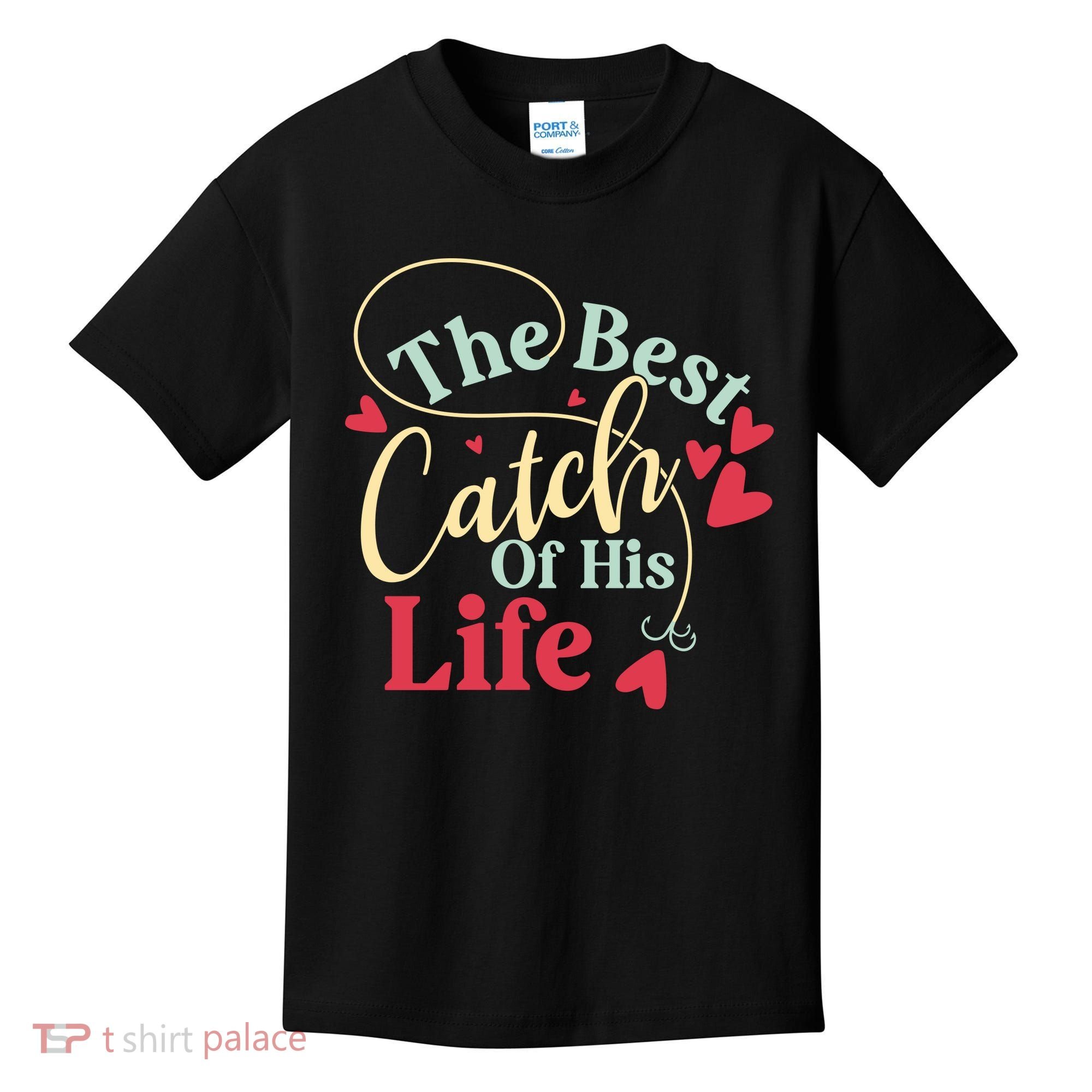 One Lucky Fisherman Matching Couples Kids T-Shirt