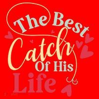 One Lucky Fisherman Matching Couples Santa Hat thumb 1