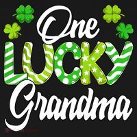 One Lucky Grandma Shamrock Irish Grandma St Patricks Day Toddler Hoodie thumb 2