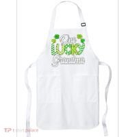 One Lucky Grandma Shamrock Irish Grandma St Patricks Day Apron thumb 0