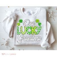 One Lucky Grandma Shamrock Irish Grandma St Patricks Day Sweatshirt thumb 2