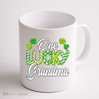 One Lucky Grandma Shamrock Irish Grandma St Patricks Day Coffee Mug thumb 1