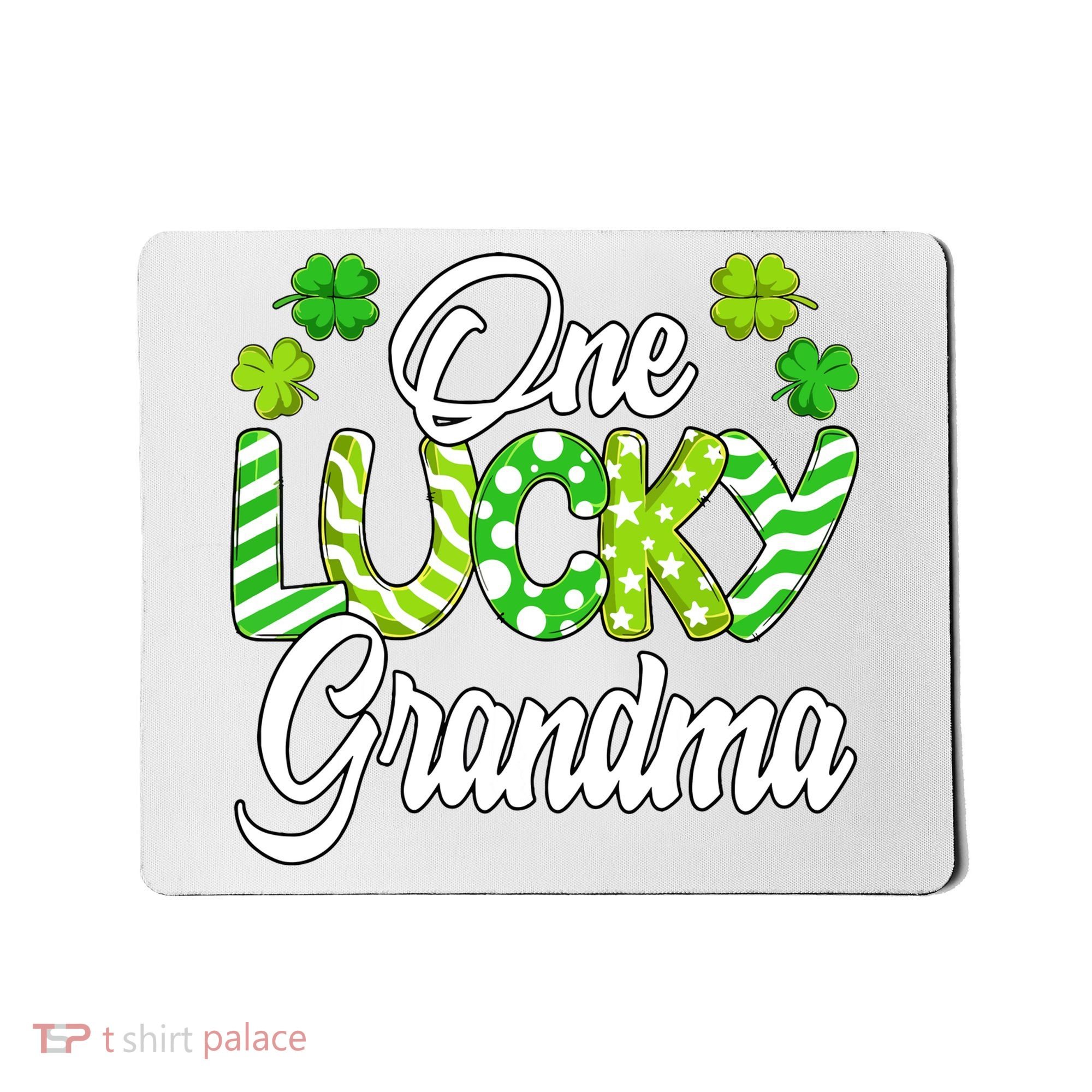 One Lucky Grandma Shamrock Irish Grandma St Patricks Day Mousepad