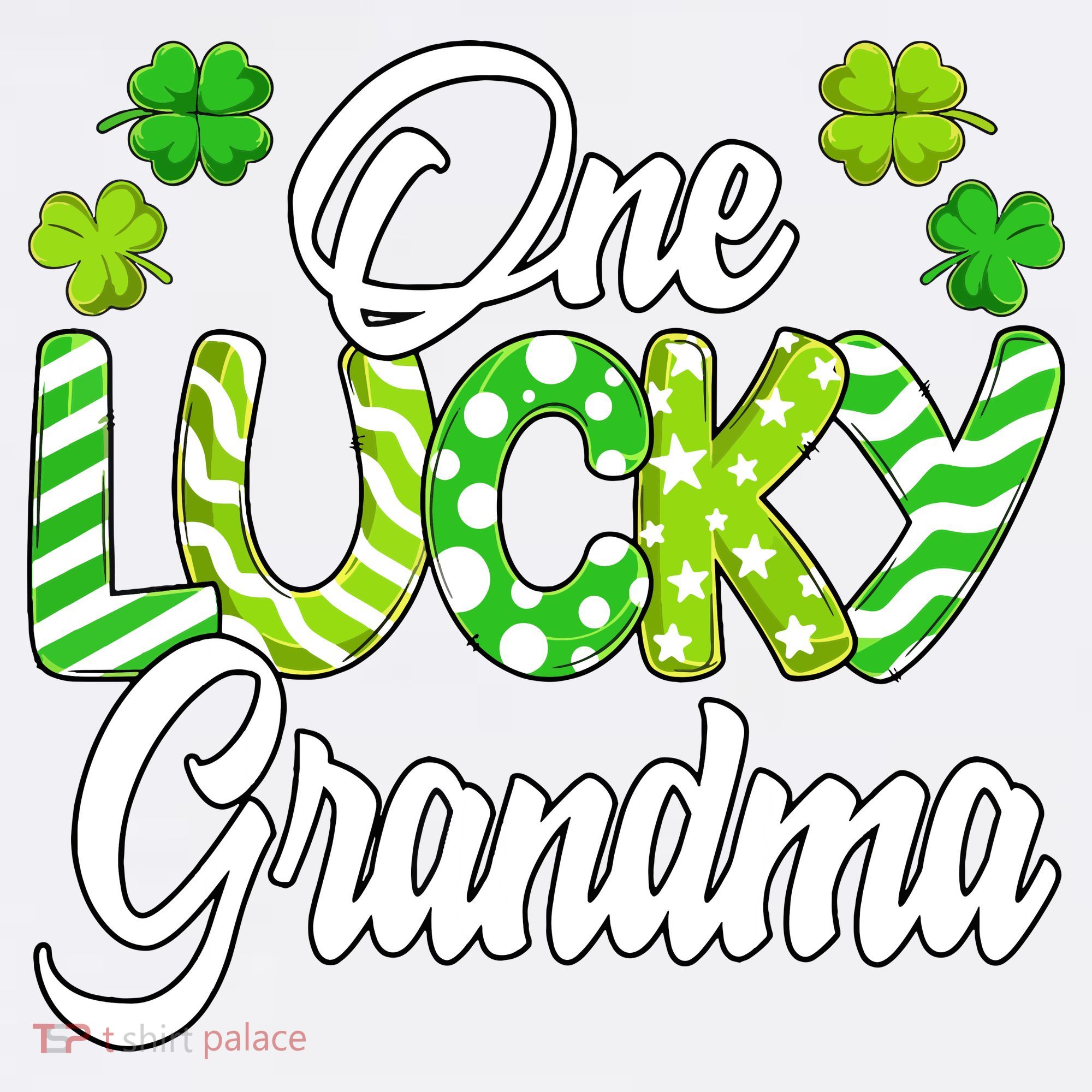 One Lucky Grandma Shamrock Irish Grandma St Patricks Day Women's Tank Top