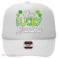 One Lucky Grandma Shamrock Irish Grandma St Patricks Day Hat thumb 0