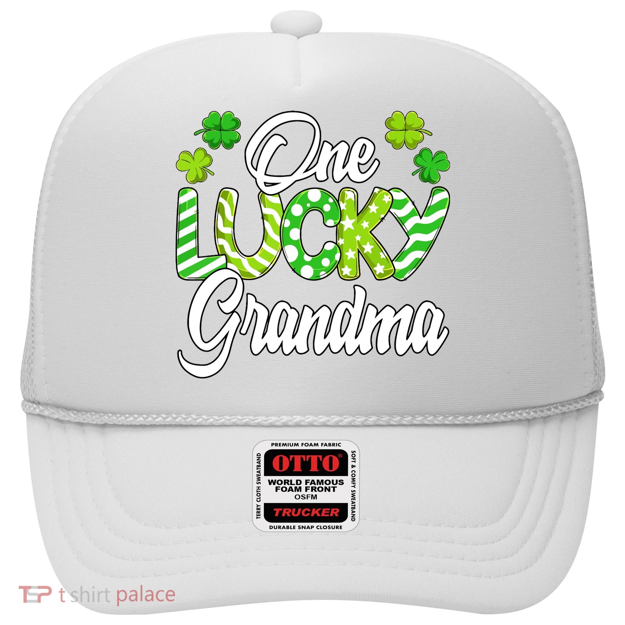 One Lucky Grandma Shamrock Irish Grandma St Patricks Day Hat