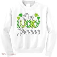 One Lucky Grandma Shamrock Irish Grandma St Patricks Day Kids Sweatshirt thumb 0