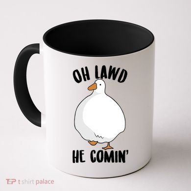 Oh Lawd He Comin Thicc Goose Meme Coffee Mug