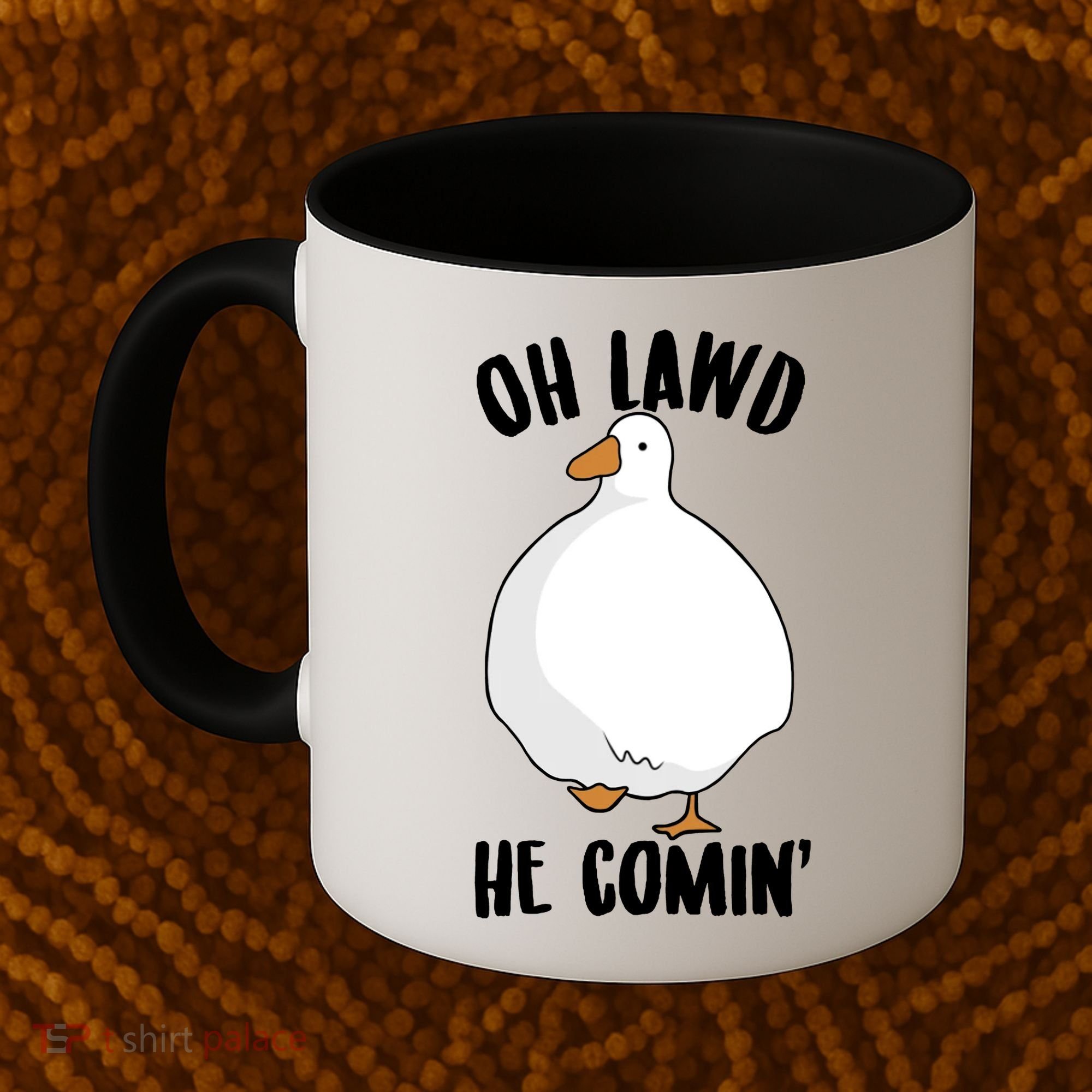 Oh Lawd He Comin Thicc Goose Meme Coffee Mug