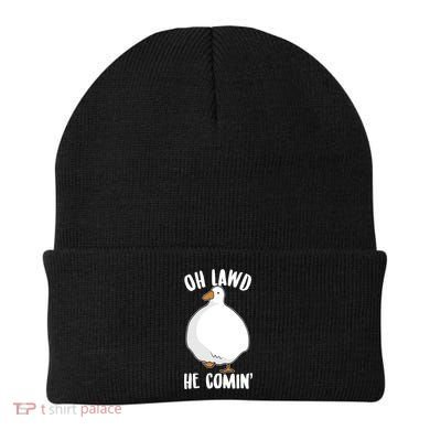 Oh Lawd He Comin Thicc Goose Meme Beanie