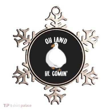 Oh Lawd He Comin Thicc Goose Meme Ornament