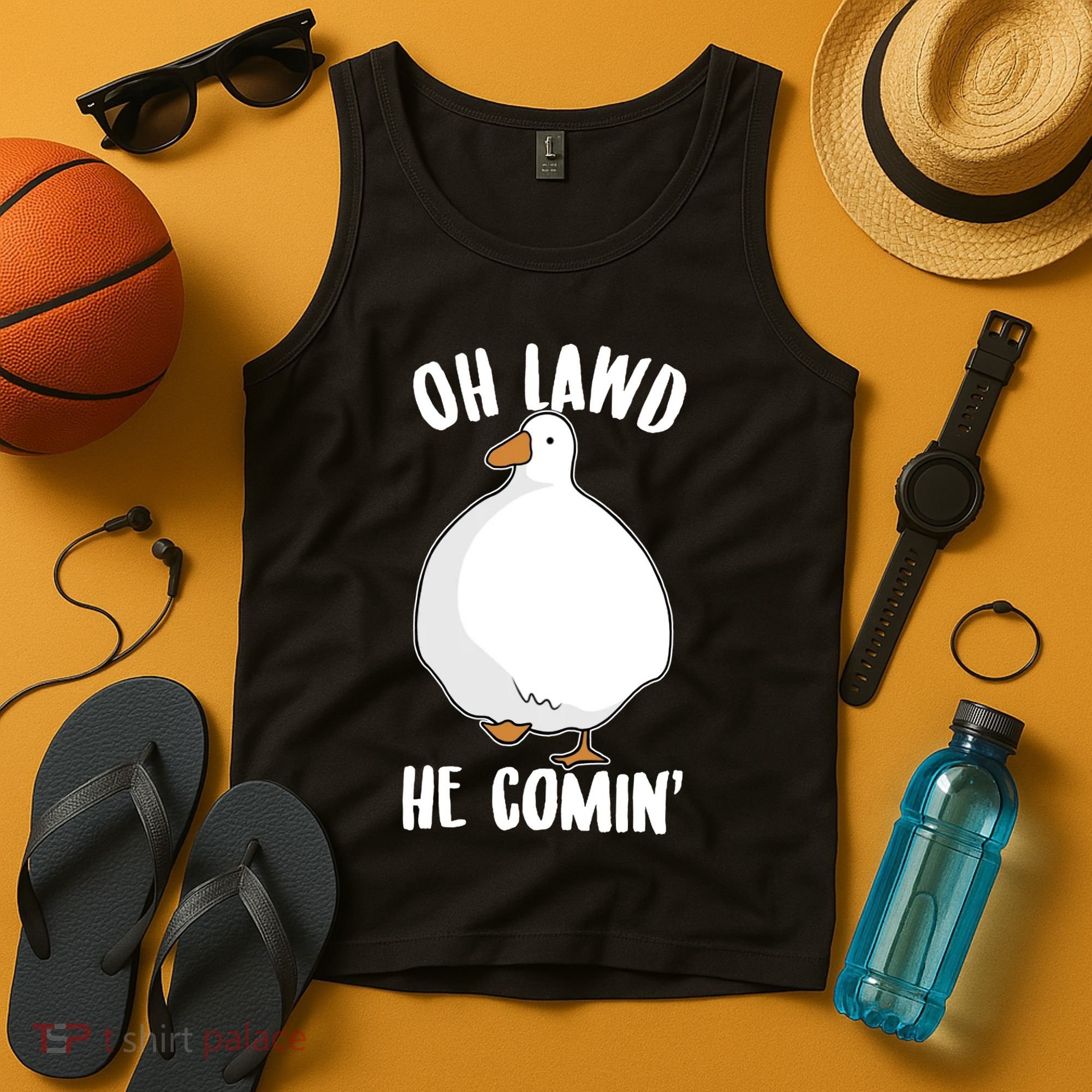 Oh Lawd He Comin Thicc Goose Meme Tank Top
