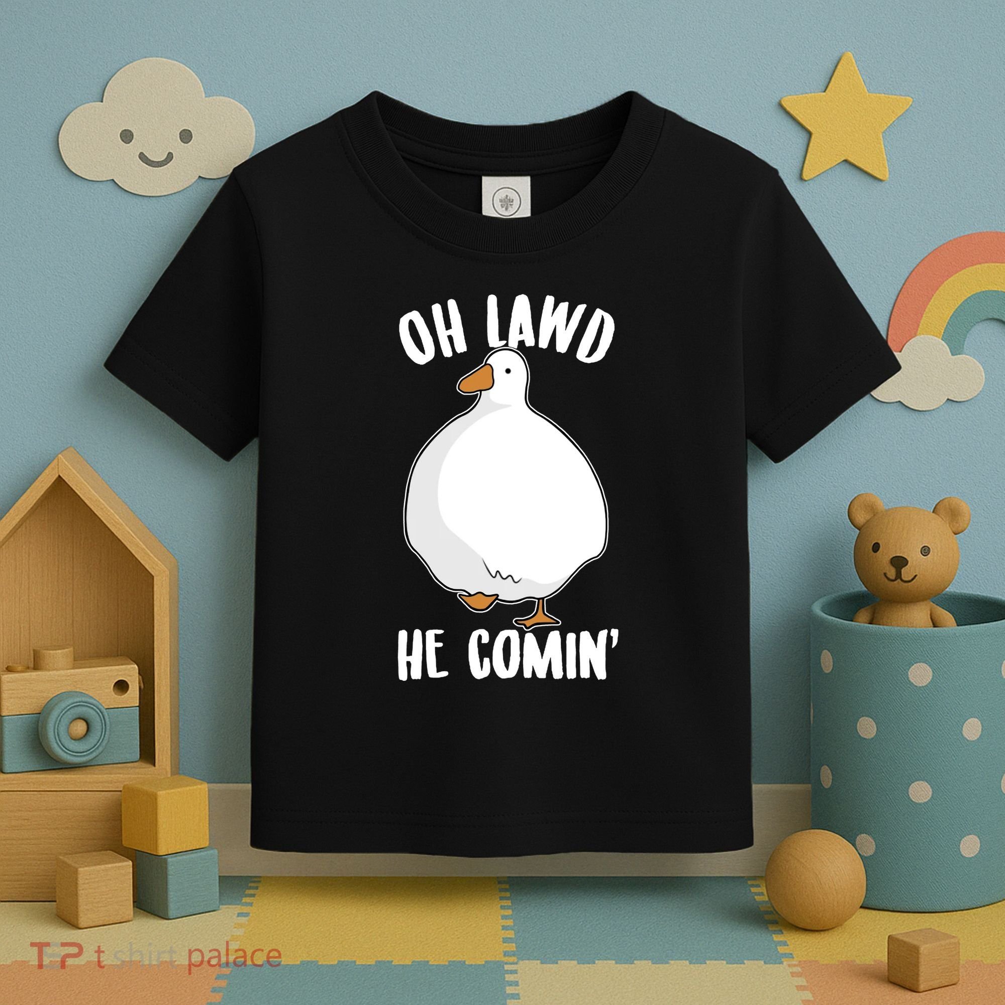 Oh Lawd He Comin Thicc Goose Meme Toddler T-Shirt