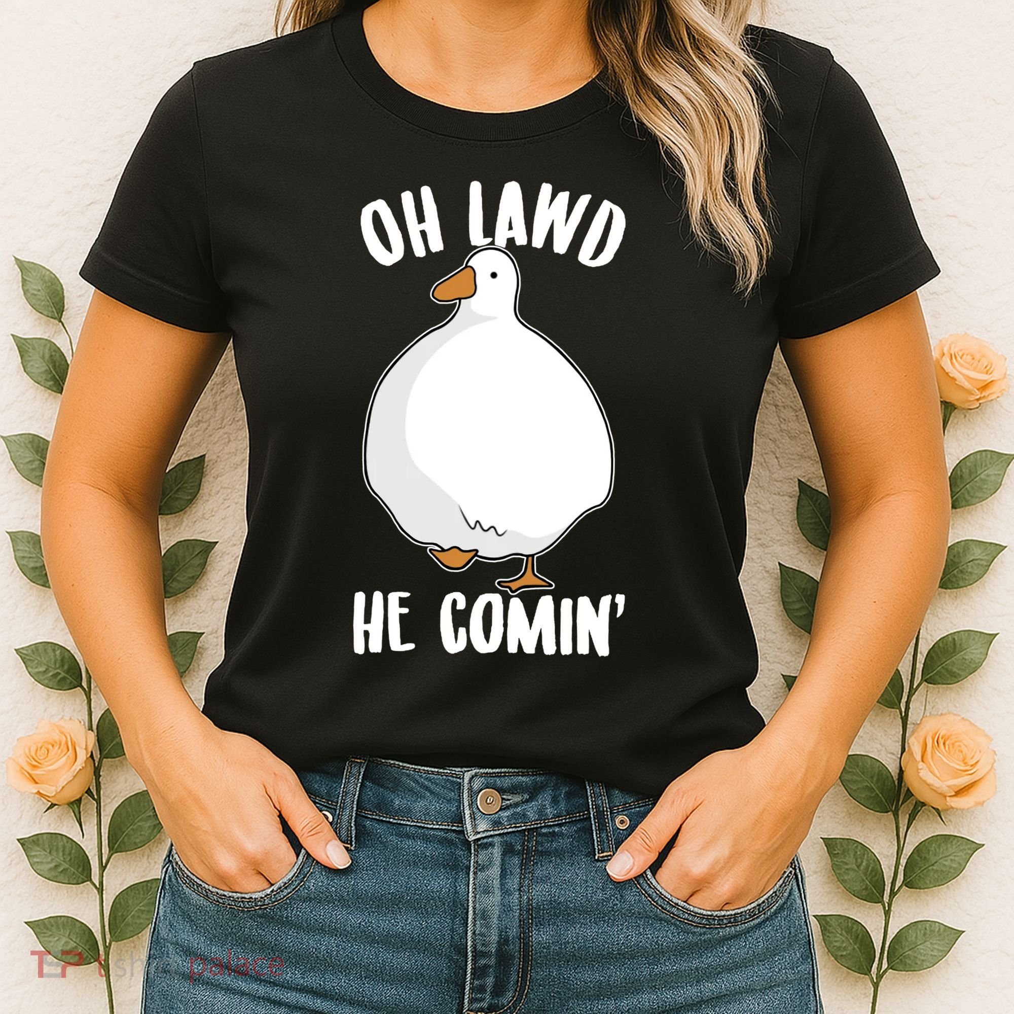 Oh Lawd He Comin Thicc Goose Meme Women's T-Shirt