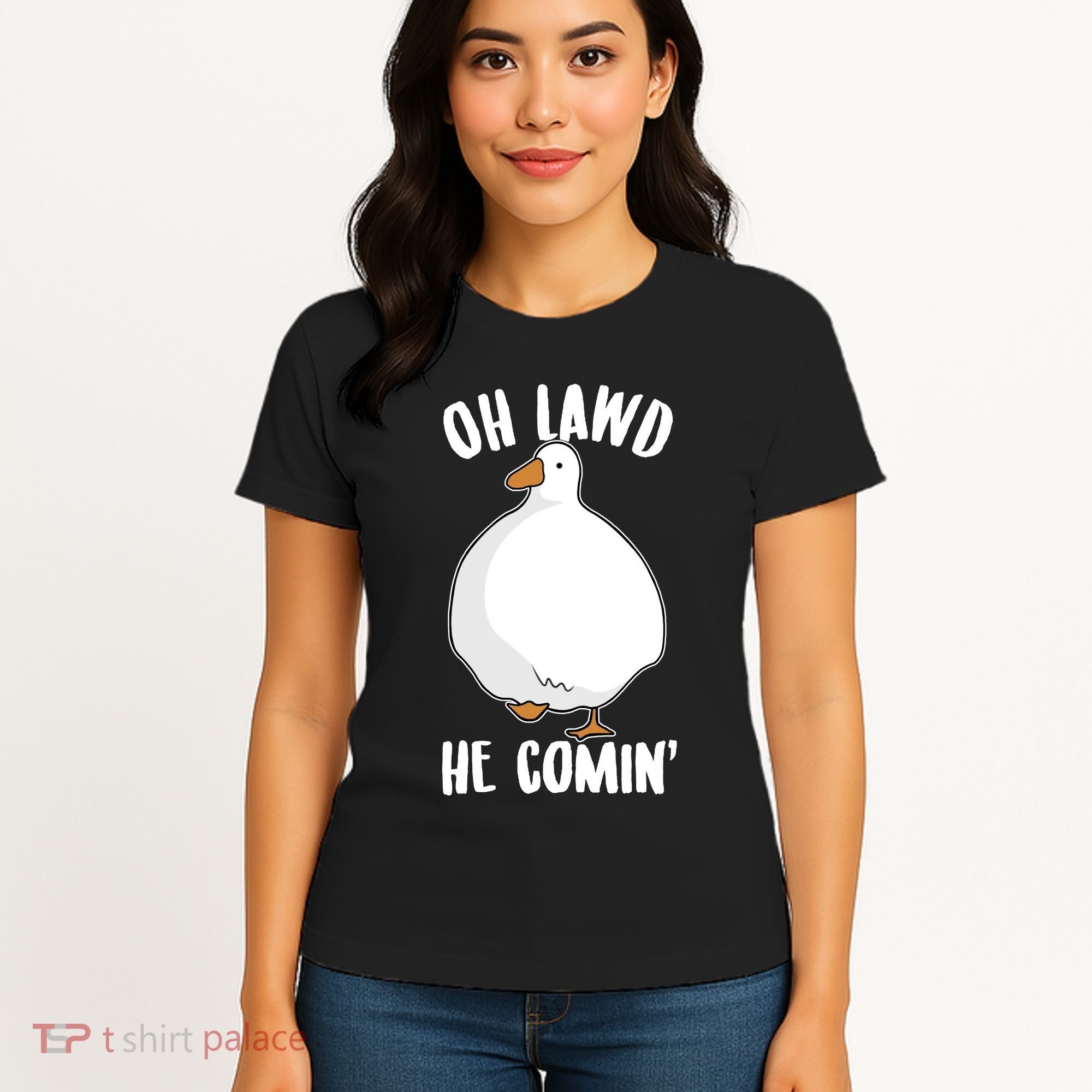 Oh Lawd He Comin Thicc Goose Meme Women's T-Shirt