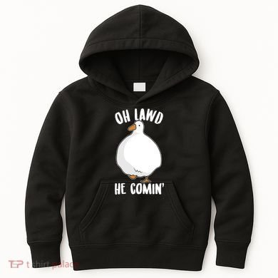 Oh Lawd He Comin Thicc Goose Meme Kids Hoodie