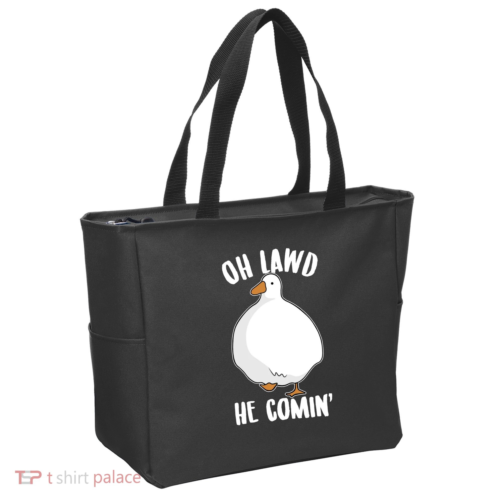 Oh Lawd He Comin Thicc Goose Meme Tote Bag