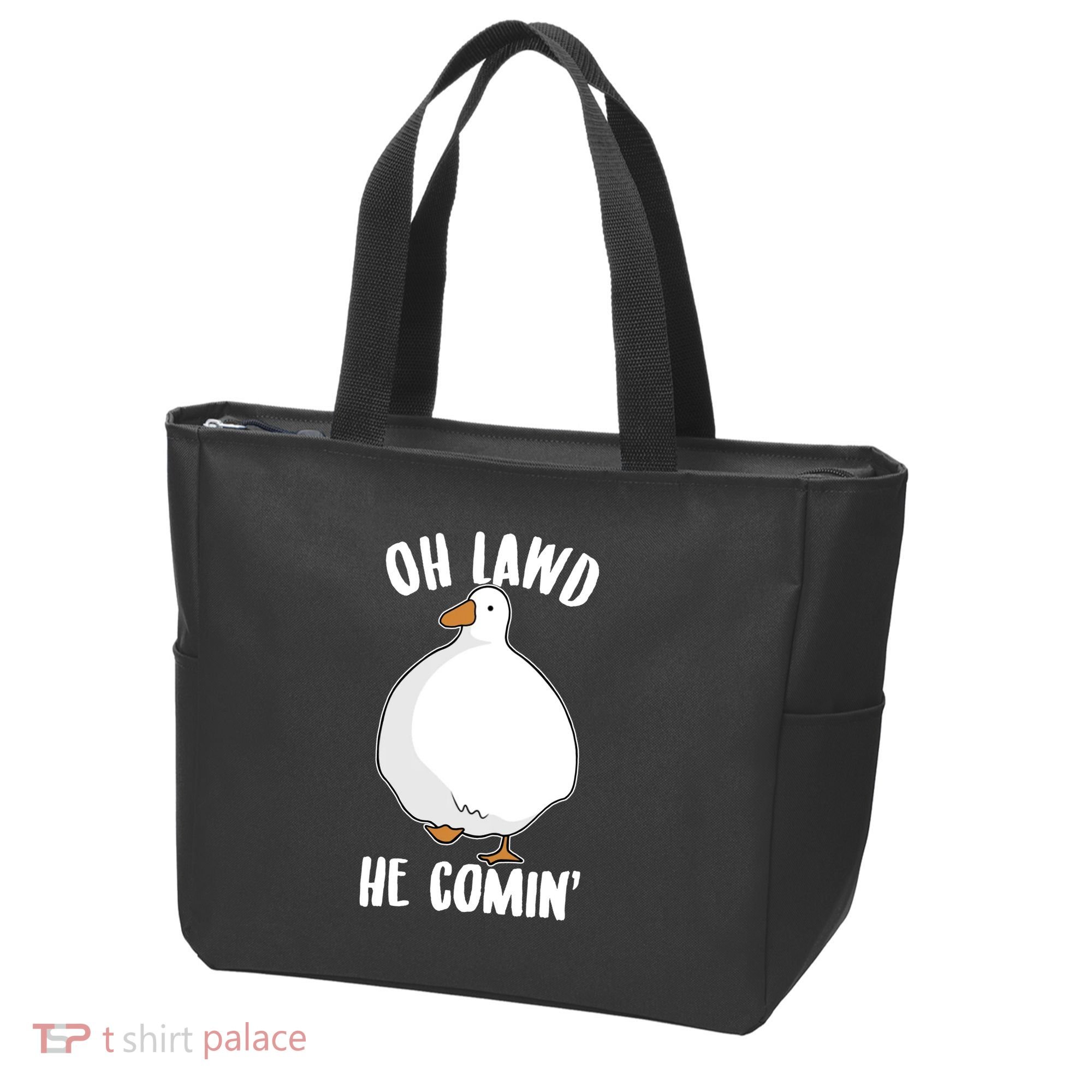 Oh Lawd He Comin Thicc Goose Meme Tote Bag