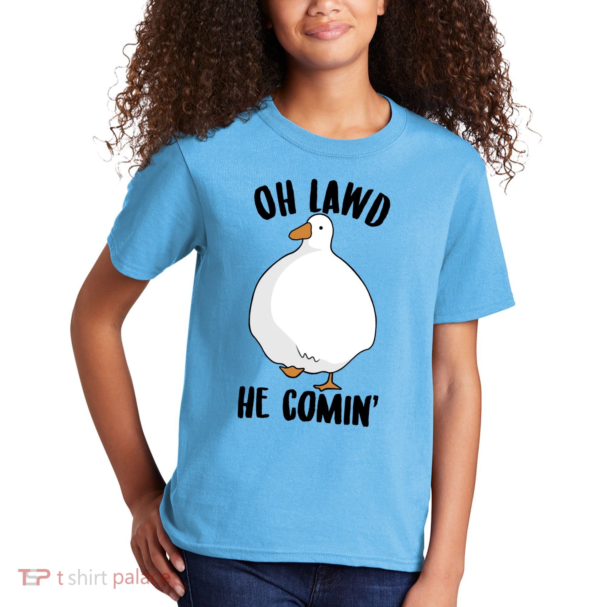 Oh Lawd He Comin Thicc Goose Meme Kids T-Shirt