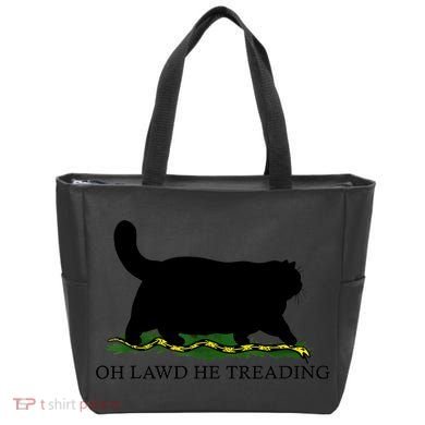Oh Lawd He Treading Black Cat Tote Bag